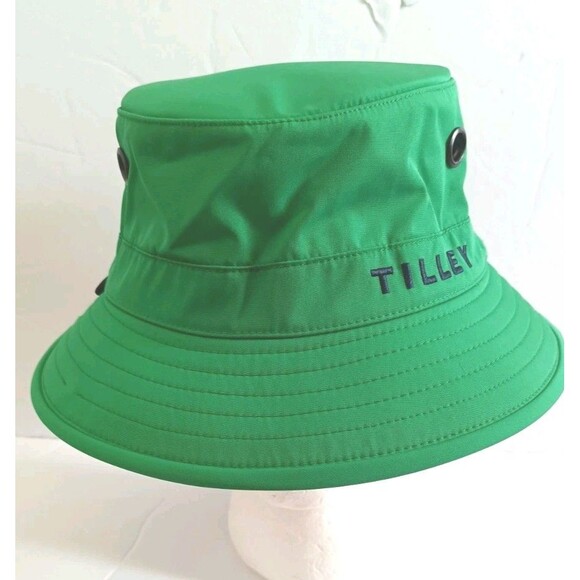 Tilley Golf Collection Bucket Hat Green Size Medium Outdoors Rain Resistant New - Picture 6 of 14